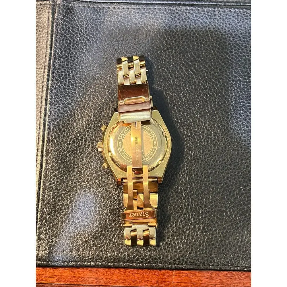 Vintage Stauer Calendar Gold Toned Wristwatch - Picture 2 of 4